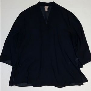 Chico’s black sheer blouse. Size L